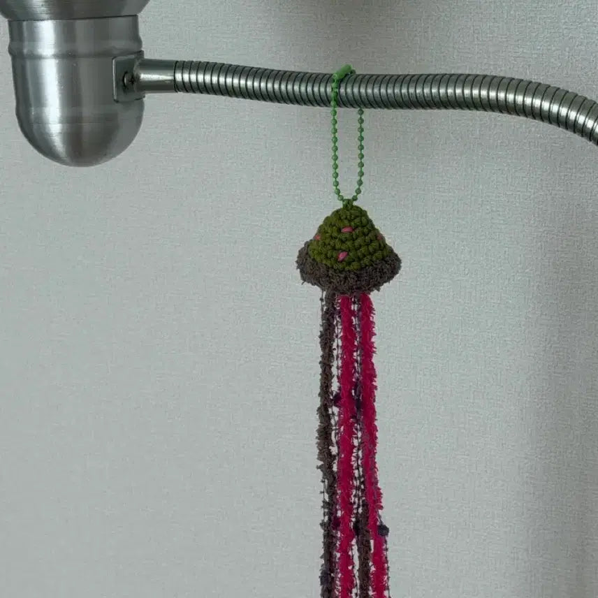 [BUNJANG] Teemo Mushroom Knit Jellyfish Keychain / 티모버섯 뜨개 해파리 키링