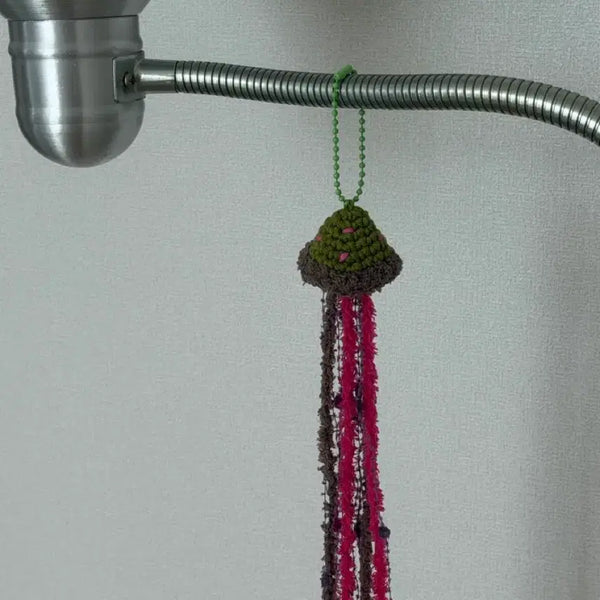 [BUNJANG] Teemo Mushroom Knit Jellyfish Keychain / 티모버섯 뜨개 해파리 키링