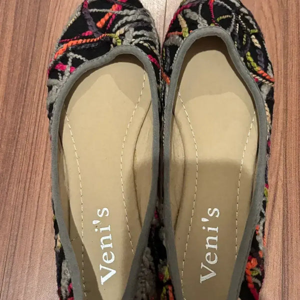 [BUNJANG] Veni's Embroidered Flat Shoes (240) / 새상품) Veni's 자수 플랫 슈즈 240