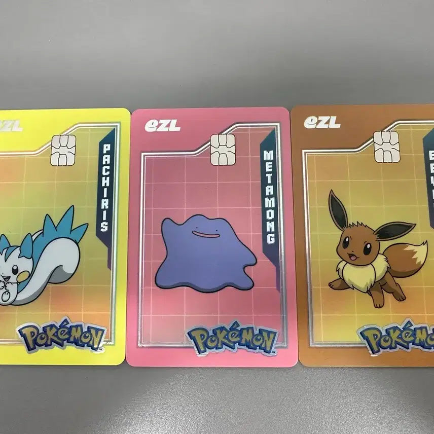 [BUNJANG] Pokemon Izzle Transit Card Bundle (Eevee, Ditto, Pachirisu) / 포켓몬 이즐 교통카드 3종일괄(이브이,메타몽,파치리스)