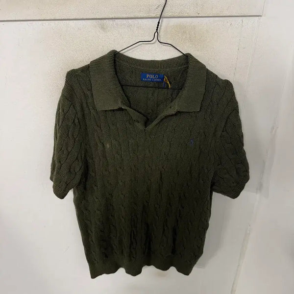 [BUNJANG] Polo Ralph Lauren New Model Short Sleeve Cable Knit Sweater / 신형 폴로 반팔 케이블니트