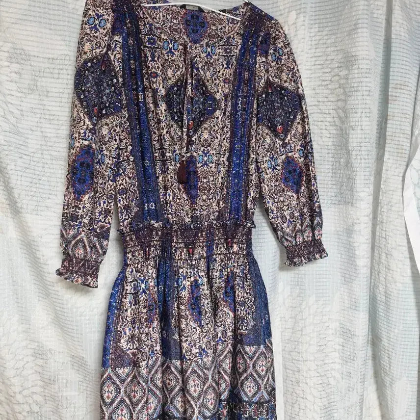 [BUNJANG] Pattern Midi Dress / 패턴 미디 원피스