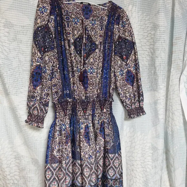 [BUNJANG] Pattern Midi Dress / 패턴 미디 원피스
