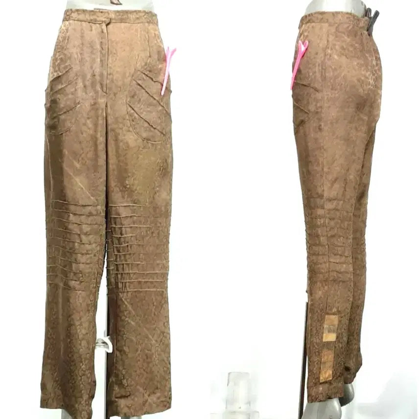 [BUNJANG] Eunjin Natural Dyeing Persimmon Dyed Rayon Pants / 공방/은진/ 천연염색/감물/인견바지 / 7색조각 10절접이박음장식/ 30~31인치/기장95