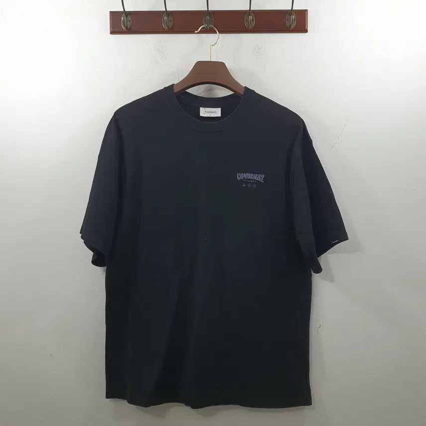 [BUNJANG] Carhartt L Black Blue Lettering Short-Sleeve T-shirt / L 커버낫 남성 블랙 블루 레터링 반팔 티셔츠