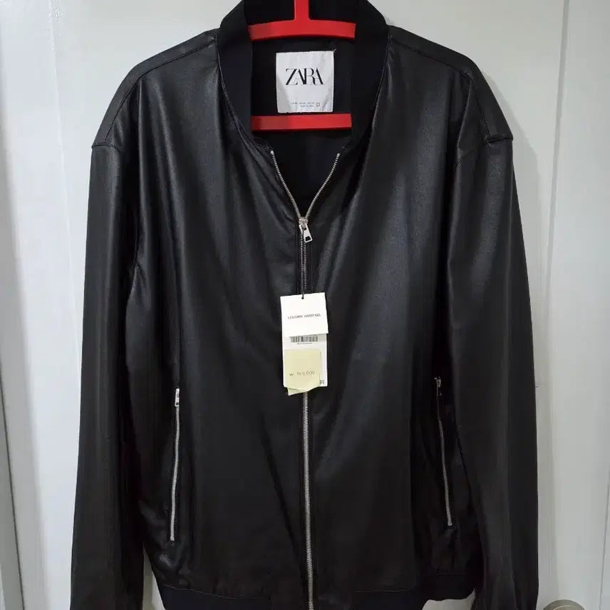 [BUNJANG] ZARA Men's Leather Hand Feel Bomber Jacket XL / JARA MAN 레더 핸드필 봄버 자켓 XL 남성자켓