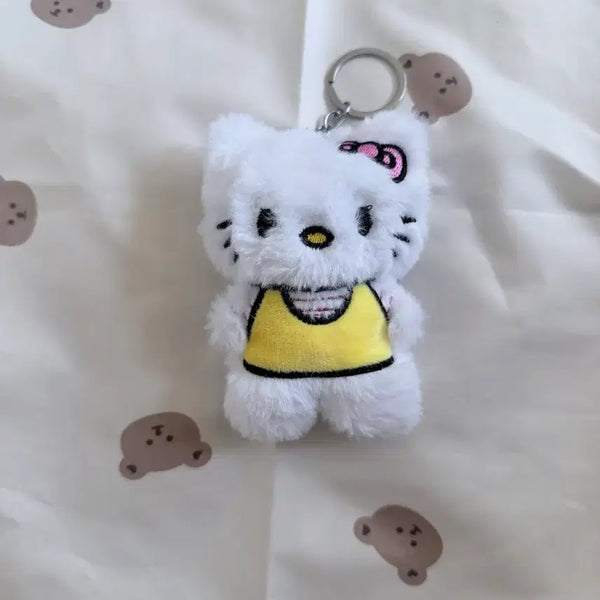 [BUNJANG] Fluffy Kitty Plush Keychain / 복슬복슬 키티 인형 키링