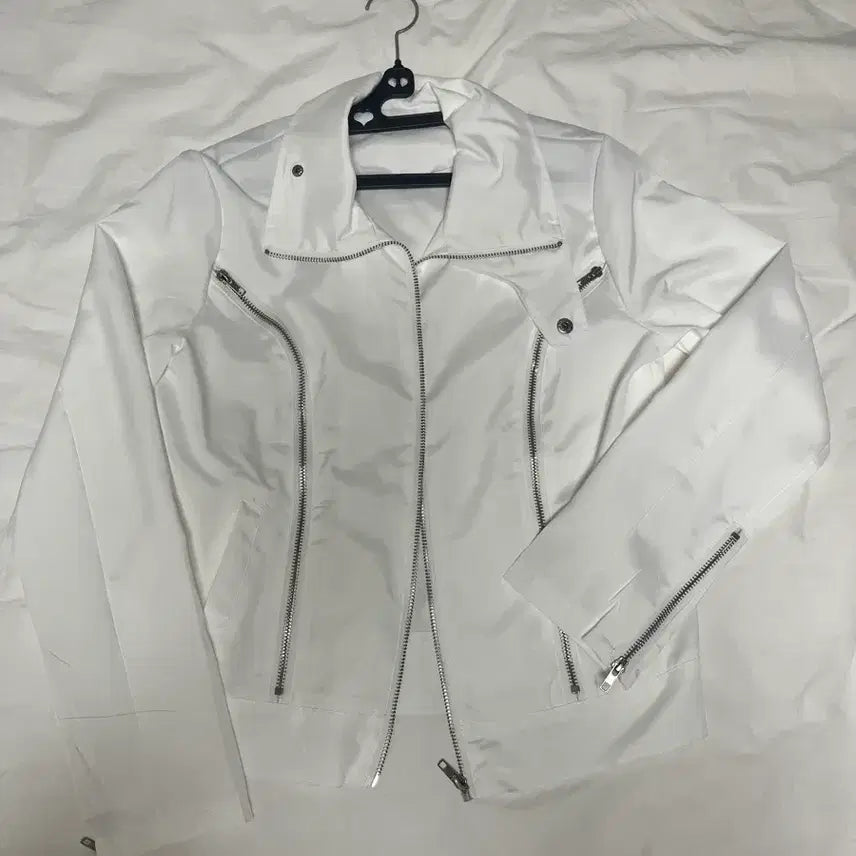 [BUNJANG] Vintage White Rider Style Jacket / 빈티지 흰색 라이더 스타일 자켓