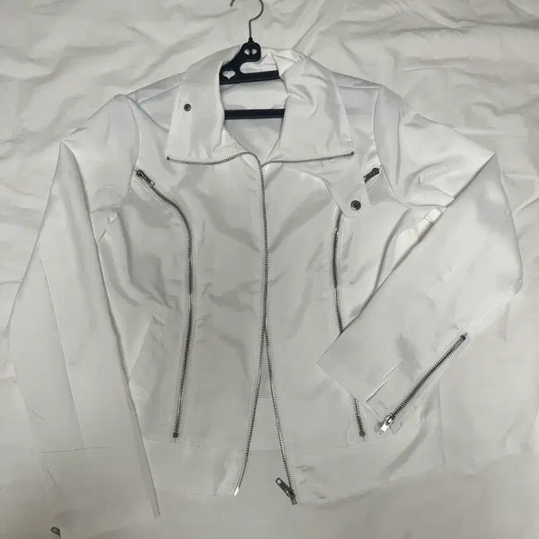 [BUNJANG] Vintage White Rider Style Jacket / 빈티지 흰색 라이더 스타일 자켓