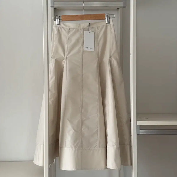 [BUNJANG] 3.1 Phillip Lim Pleated Godet Midi Skirt Beige / [새상품] 3.1필립림 미디 스커트 베이지