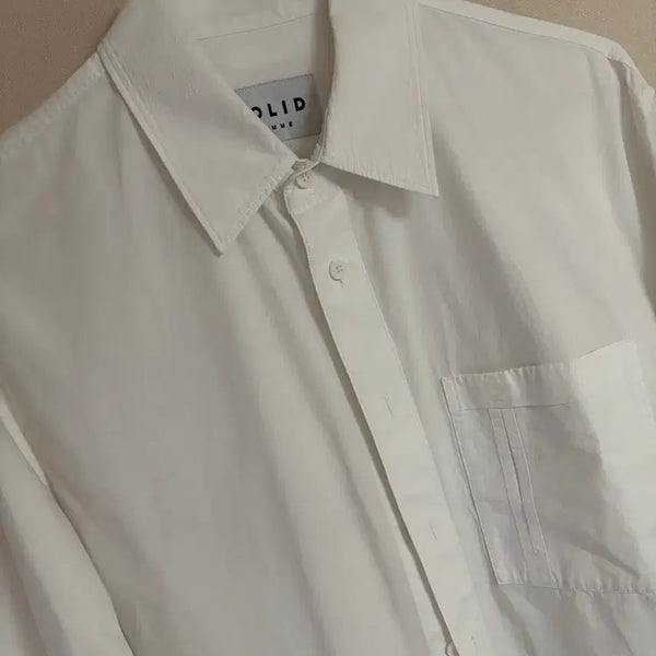 [BUNJANG] Solid Homme 24SS Oversized Fit White Shirt Size 46 / 솔리드옴므24ss오버핏화이트셔츠46(100)