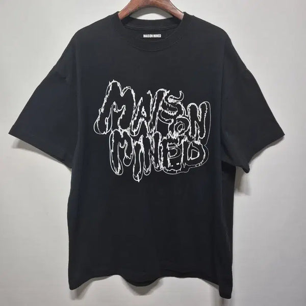 [BUNJANG] Maisonmined Logo T-shirt Black M / 메종미네드 반팔티 블랙 M