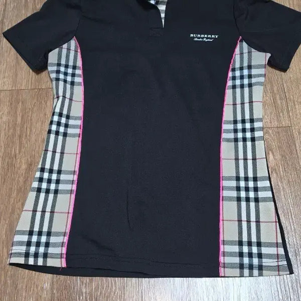 [BUNJANG] Burberry Check Short Sleeve Polo Shirt Black (M) / 버버리 체크 반팔 카라티 블랙(M)