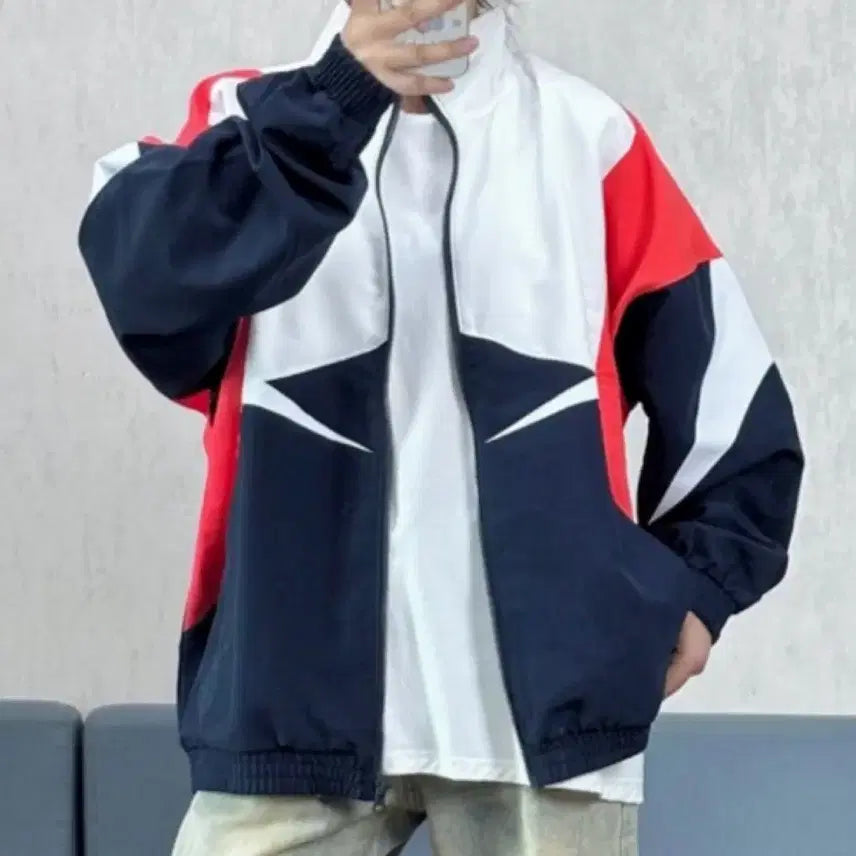 [BUNJANG] Adidas Colorblock Windbreaker / 아디다스 컬러블록 윈드브레이커