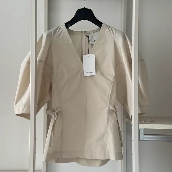 [BUNJANG] 3.1 Phillip Lim Puff Sleeve Blouse Beige Size 0 / [새상품] 3.1필립림 퍼프 블라우스 베이지