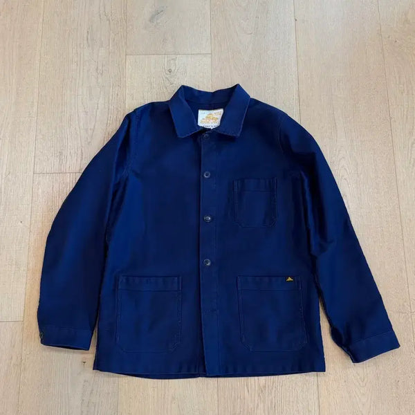 [BUNJANG] LeMoutonSaintMichel Moleskin Work Jacket Blue 46 / 르몽생미셸 몰스킨 워크 자켓 블루 46