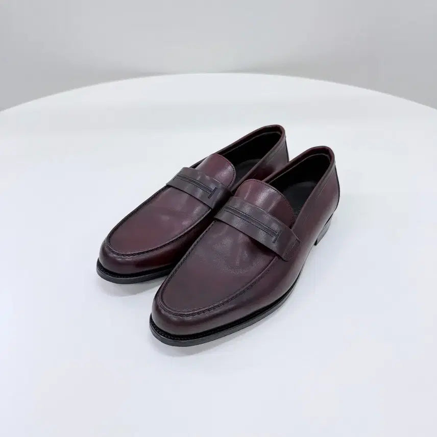 [BUNJANG] Hermes H Logo Leather Loafers Burgundy / [A급/255] 에르메스 H로고 레더 로퍼 버건디