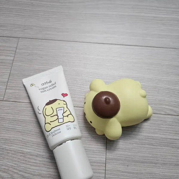 [BUNJANG] AHTE Vegan Relief Inorganic Sunscreen Pompompurin Collaboration / 미사용) 아떼 비건 릴리프 무기자차 선크림 폼폼푸린