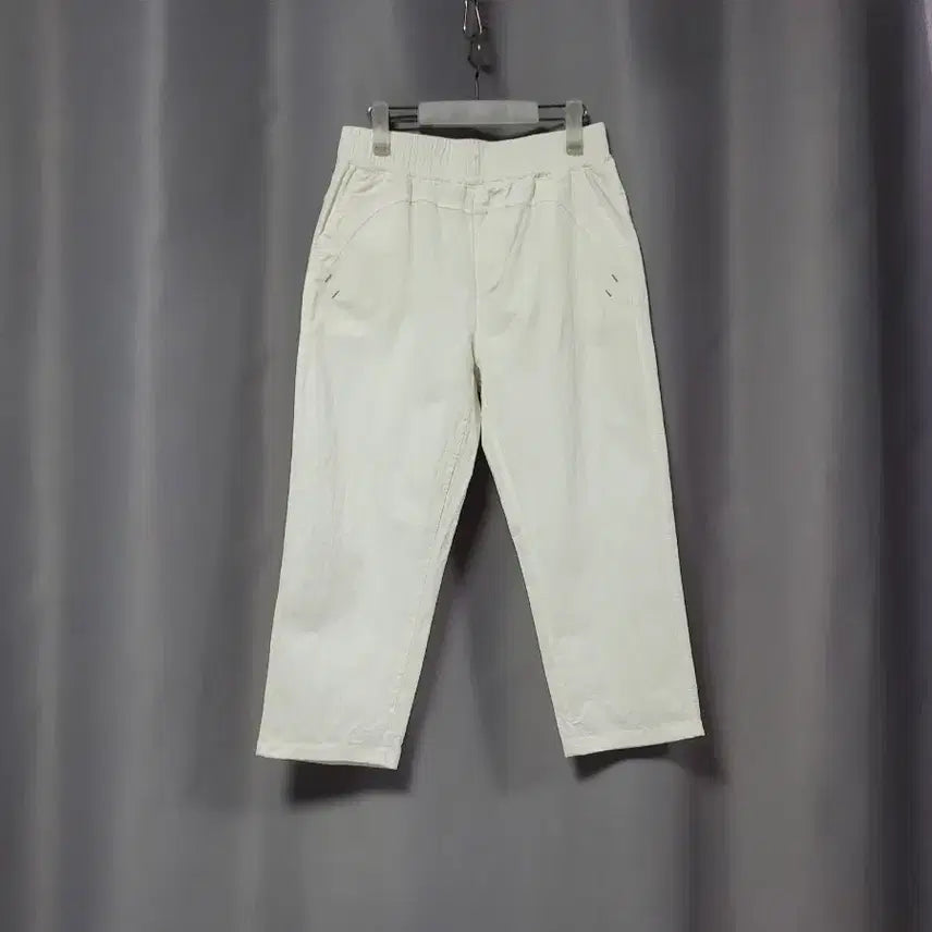 [BUNJANG] Spandex Blend Elastic Waist Band Pants / 면스판 밴딩바지