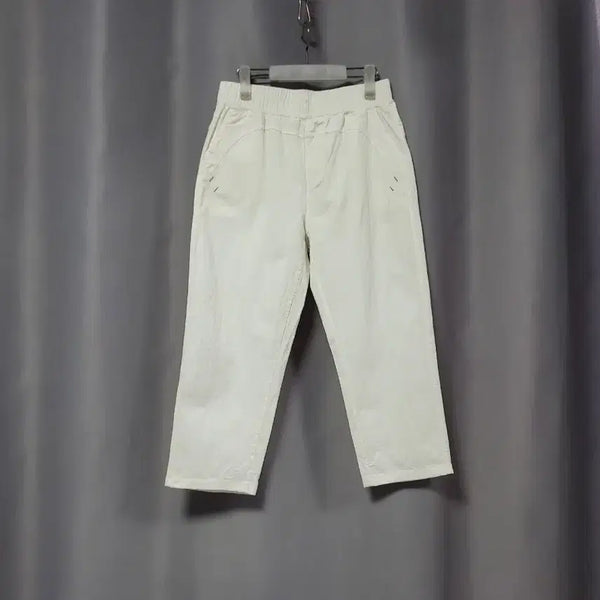 [BUNJANG] Spandex Blend Elastic Waist Band Pants / 면스판 밴딩바지