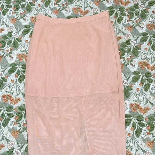 [BUNJANG] Sheer Midi Skirt / 시스루 미디스커트