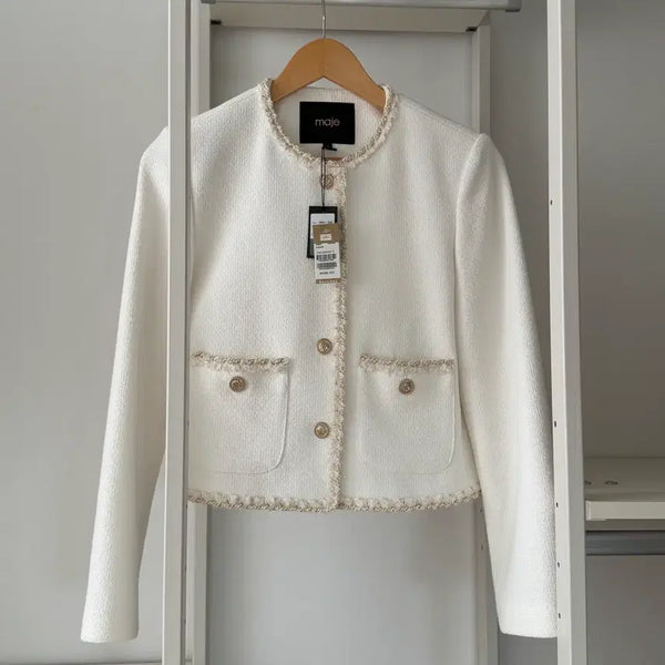 [BUNJANG] Maje Tweed Jacket White Size 1 / [새상품] 마쥬 트위드 자켓 화이트