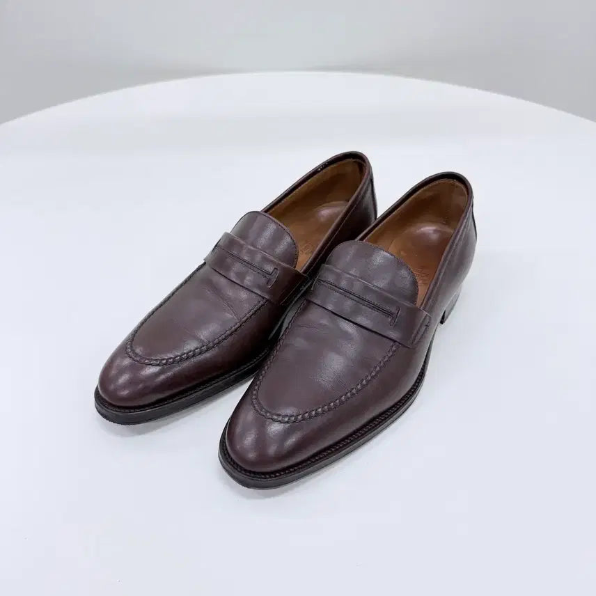 [BUNJANG] Hermes H Logo Leather Loafers Dark Brown / [A급/255] 에르메스 H로고 레더 로퍼 다크 브라운