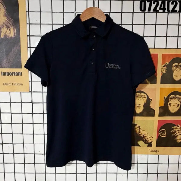 [BUNJANG] National Geographic Navy Short Sleeve Polo Shirt XS / 내셔널지오그래픽 네이비 반팔 카라티 XS 0724