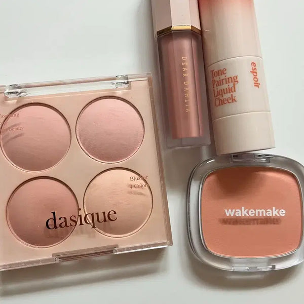[BUNJANG] Dailychic Blending Mood Cheek, Espoir Tone Pairing Liquid Cheek, Dear Dahlia Liquid Blush, Wakemake Sheer Breeze Blusher Set / 봄웜 블러셔