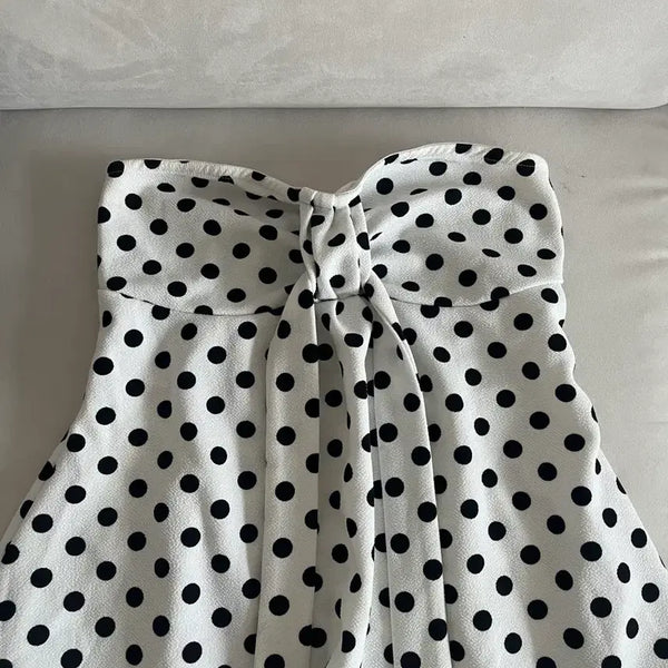 [BUNJANG] Polka Dot Blouse with Scarf / 에이블리 도트 탑 블라우스 스카프