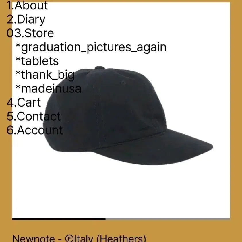 [BUNJANG] Tefstores New Note Italy Headers Black Ball Cap / [L] 테프스토어즈 tefstores 볼캡 모자 뉴노트 이태리 헤더스 블랙