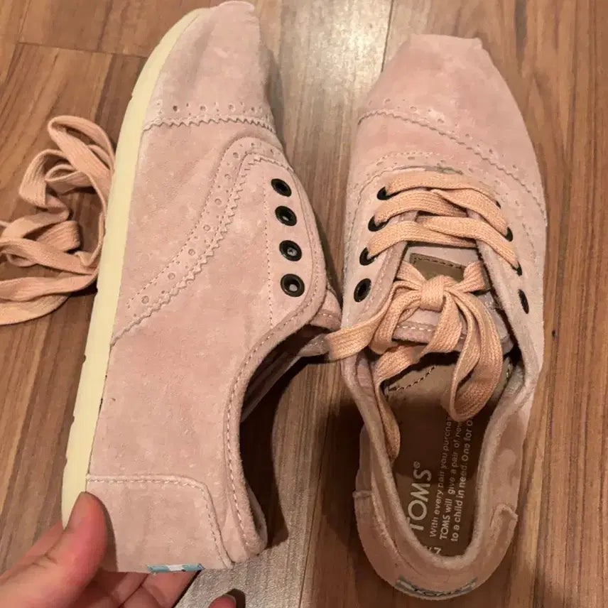 [BUNJANG] TOMS Suede Oxford Pink Casual Shoes / 새상품) 톰스 TOMS 스웨이드 옥스포트 핑크 운돈화