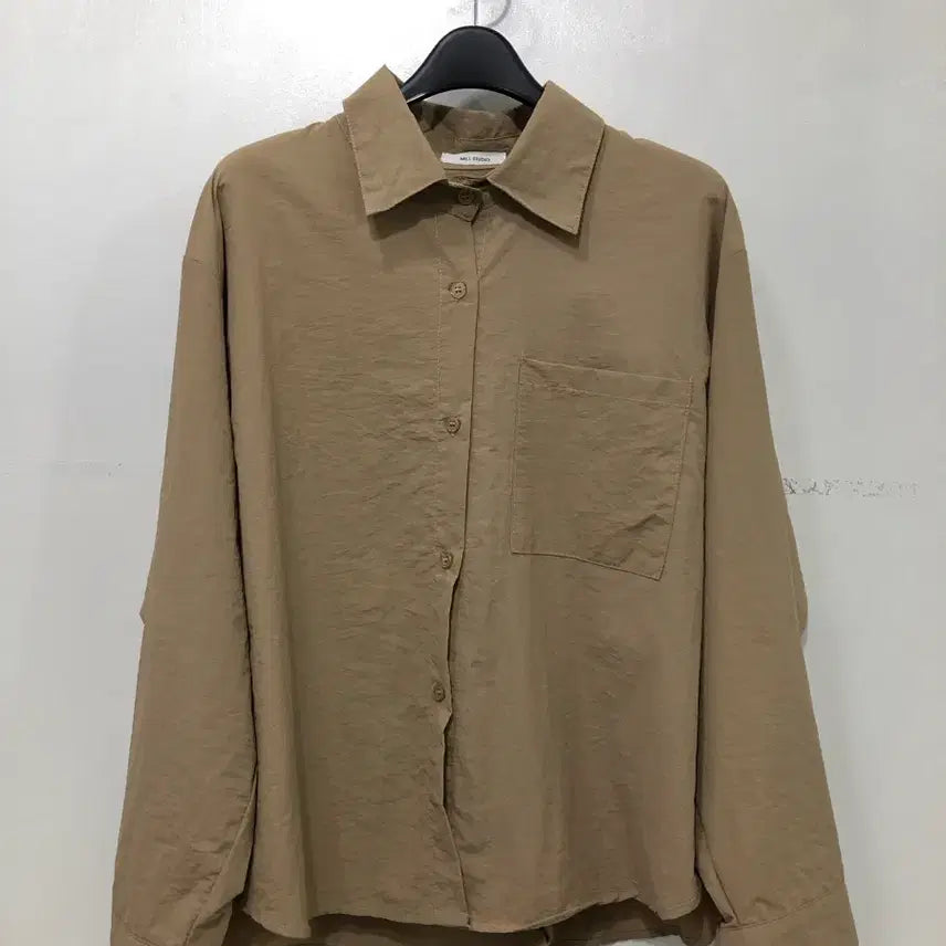 [BUNJANG] Mill Studio Nylon Beige Shirt / MILL STUDIO 밀스튜디오 나일론 베이지 셔츠
