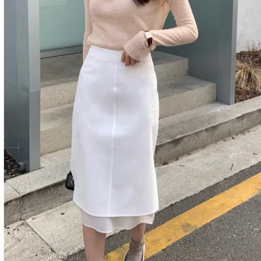 [BUNJANG] Le plein Purin Skirt White / [Le plein] 르플레인 Purin Skirt 화이트 / 사이즈 1