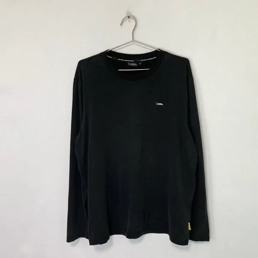 [BUNJANG] National Geographic Basic Long Sleeve T-Shirt Black XXL / 내셔널 지오그래픽 기본 긴팔 티셔츠 롱슬리브 블랙 XXL 남성 빈티지
