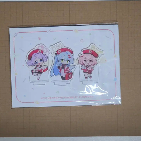 [BUNJANG] Blue Archive Korean Red Cross Blood Donation Package Acrylic Diorama Stand - Serina, Mine, Hanae / 블루아카이브 대한적십자 헌혈 패키지 아크릴 디오라마 스탠드 구호기사단 세리나 미네 하나에