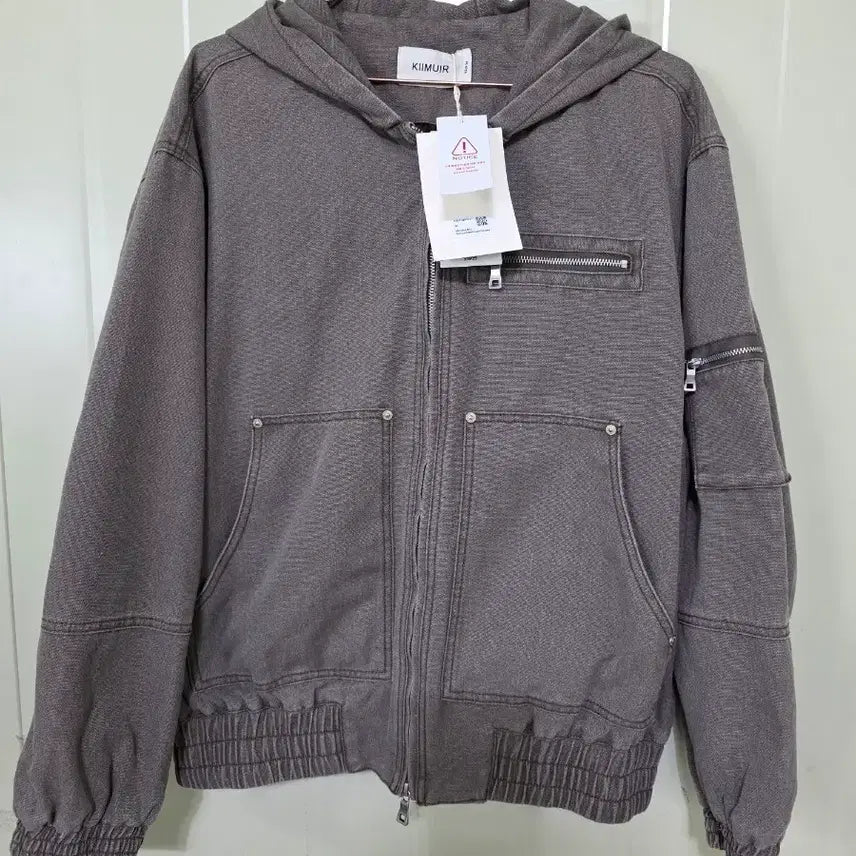 [BUNJANG] KIIMUIR Hooded Zip-Up Jacket - Gray / 쿠뮤어 후드 집업 자켓 그레이