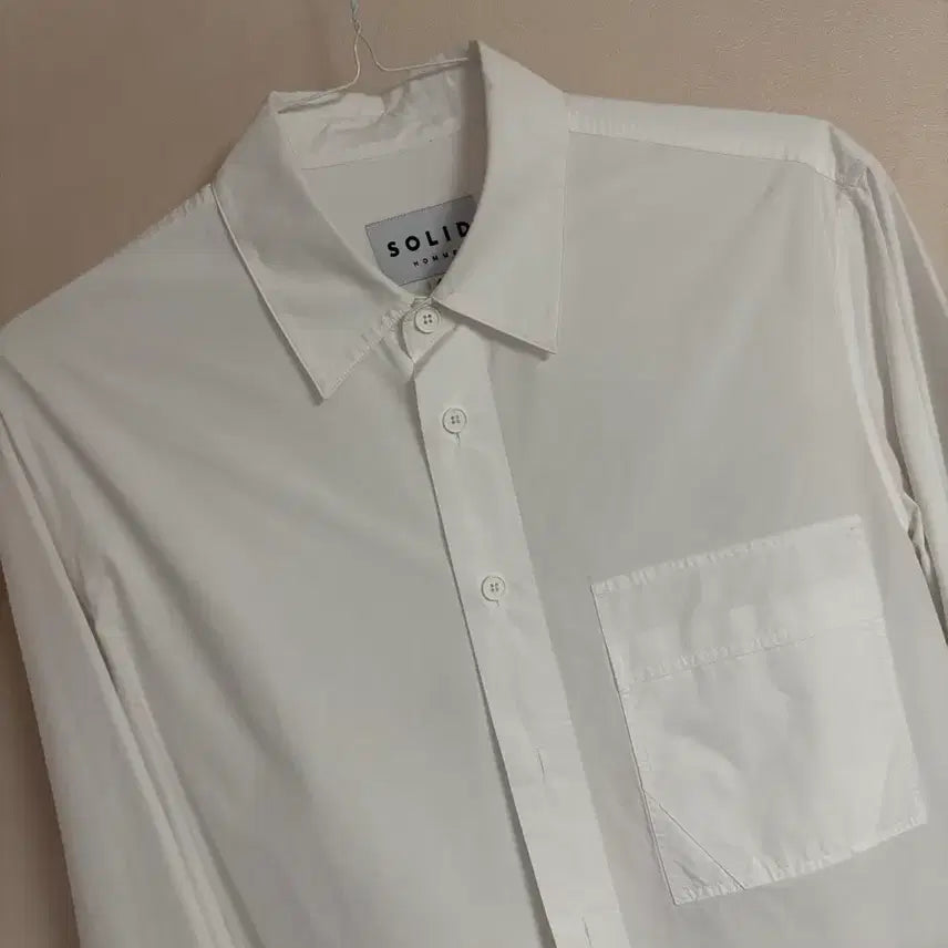 [BUNJANG] Solid Homme 23SS Oversized White Shirt (Size 46/100) / 솔리드옴므23ss오버핏화이트셔츠46(100)