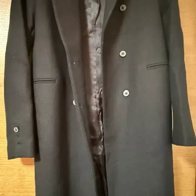 [BUNJANG] Zara Woman Black Double-Button Coat / 자라 WOMAN 블랙 더블 버튼 코트