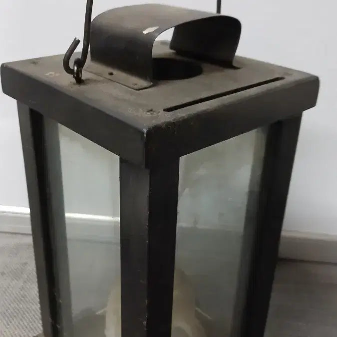 [BUNJANG] Antique Iron and Glass Lantern Lamp / 엔틱 철제 유리 랜턴 램프