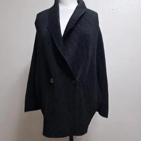 [BUNJANG] Pleatsme Black Double Jacket Cardigan / 플리츠미 블랙 더블쟈켓 식 플리츠 더블가디건 77