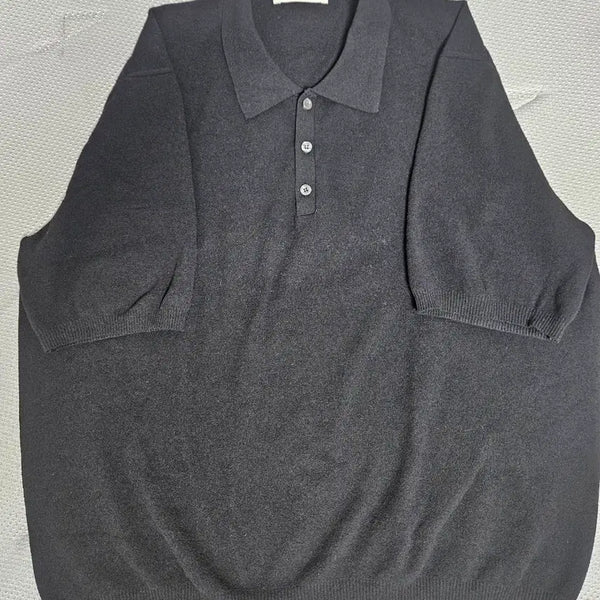[BUNJANG] Bellier Collar Half Knit Black L / 벨리에 카라 하프니트 블랙 L