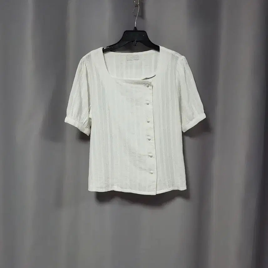 [BUNJANG] Square Neck Cotton Blouse / 스퀘어넥 면 블라우스