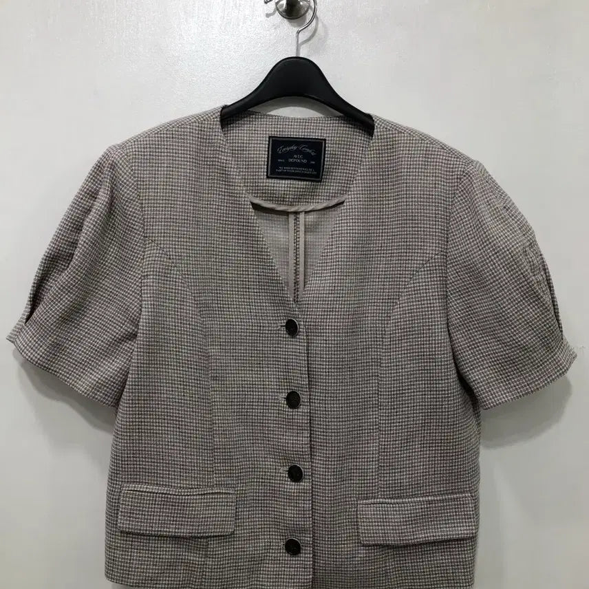 [BUNJANG] Depound Check Pattern Short Sleeve Jacket / depound 드파운드 체크 패턴 반팔 자켓