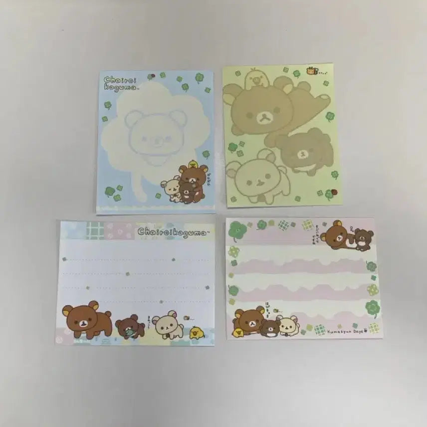 [BUNJANG] Classic Rilakkuma Kogumafug Dog Clover Mini Memo Pad / 고전 리락쿠마 코구마 클로버 미니 메모지 지류 문구류 소분 메모띵 메모지띵