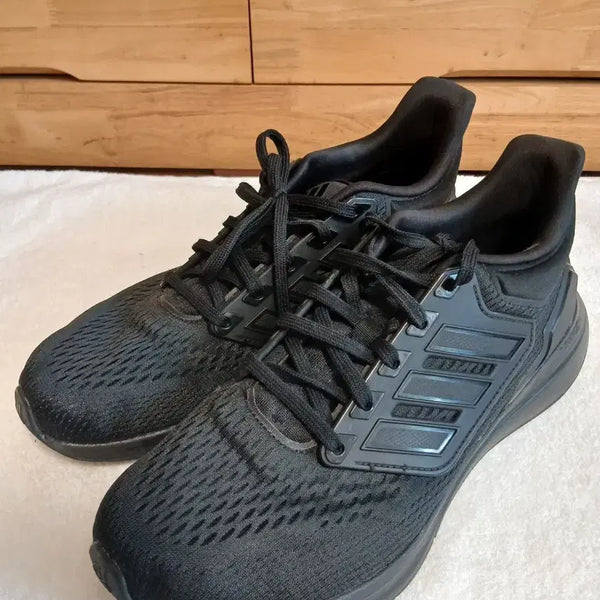 [BUNJANG] Adidas All Black Running Shoes Size 270 / 아디다스  올블랙  런닝화  270사이즈
