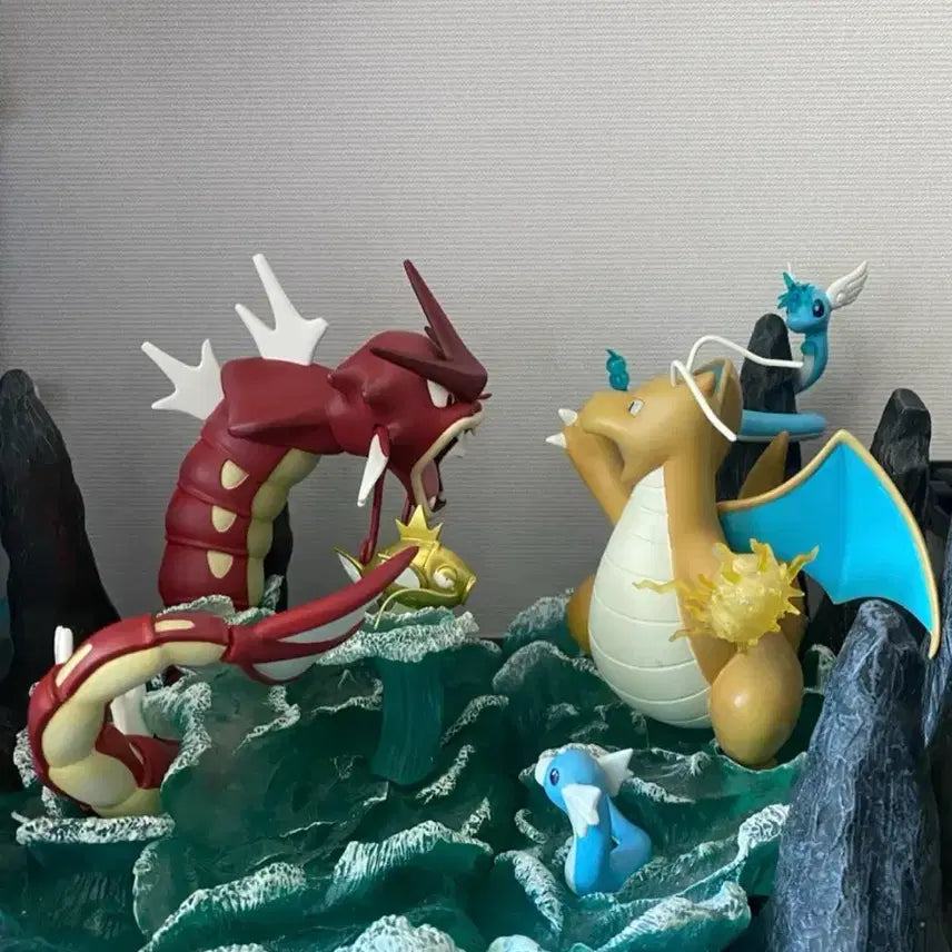 [BUNJANG] Pokemon Gyarados & Dragonite Resin Figure / 포켓몬스터 갸라도스 망나뇽 레진 피규어