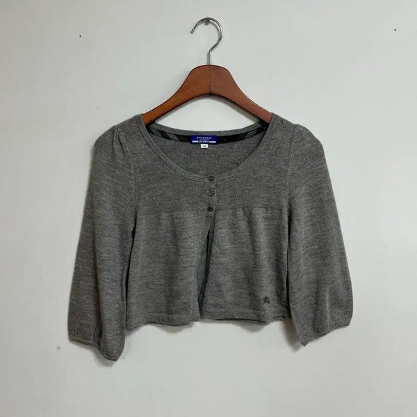[BUNJANG] Burberry Blue Label Gray Cardigan XS / 버버리 블루라벨 가디건