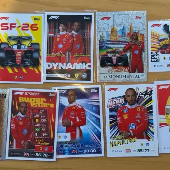 [BUNJANG] F1 2026 Topps Turbo Attax Ferrari Lewis Hamilton Bundle Set / F1 2026 탑스 터보 어택 페라리 루이스 해밀턴 일괄