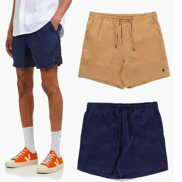 [BUNJANG] Polo Ralph Lauren Prepster Linen Shorts Navy/Beige / 폴로 랄프로렌 프렙스터 린넨 반바지 네이비/베이지